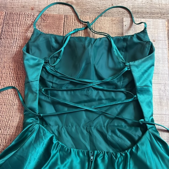 Green Macys Homecoming dress - Picture 2 of 4